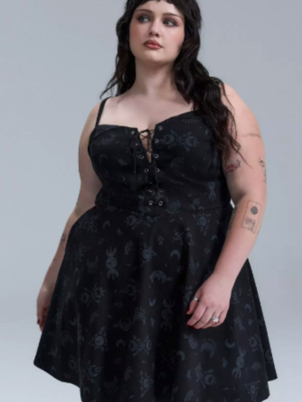 NWT Torrid Nightfall Corset Sweetheart Neckline Mini Dress 3X Whimsigoth - Picture 2 of 15